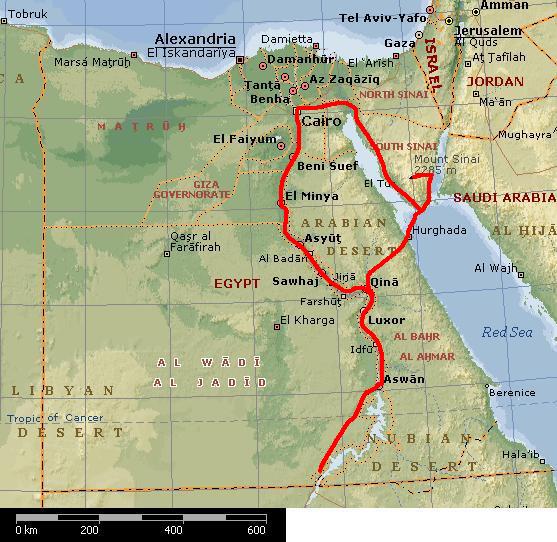 Karta Egypten.