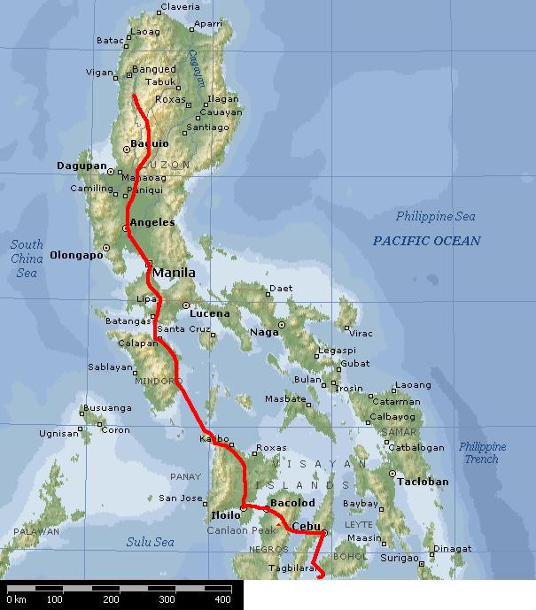 Karta ver Filippinerna.
