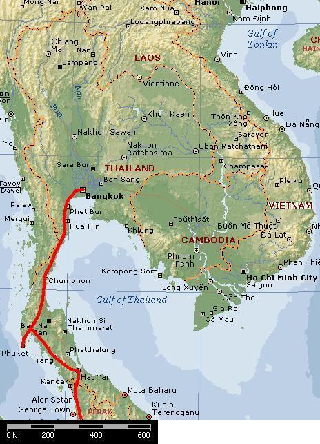 Karta Thailand.