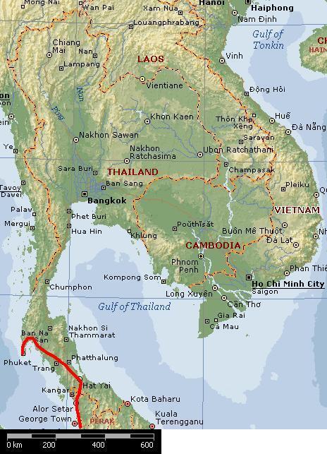 Karta Thailand.