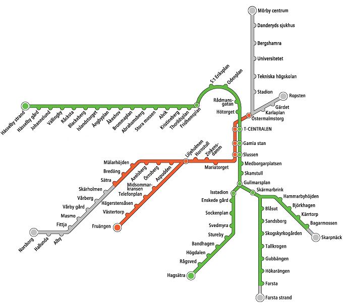 Tunnelbanekarta, 1965-05-16